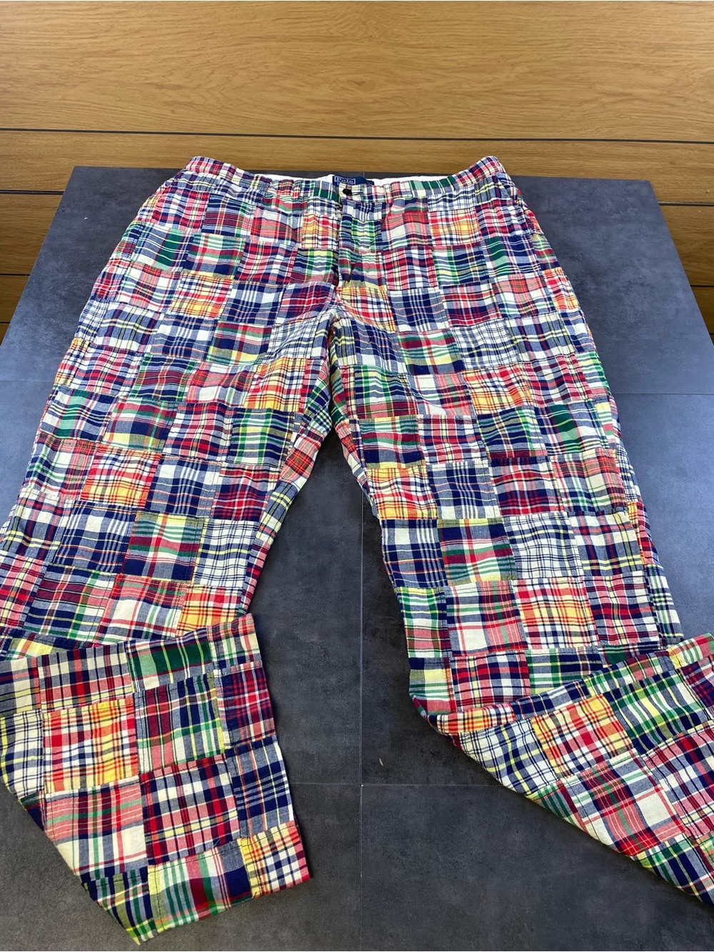 VTG Polo Ralph Lauren Men's Multi-Color Plaid Patchwork Golf Pant 40 x 32